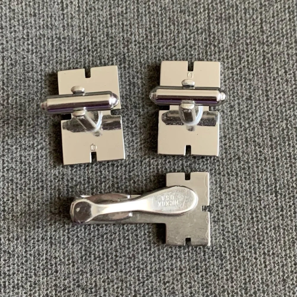 Hickok Cuff link and Tie Clip Set